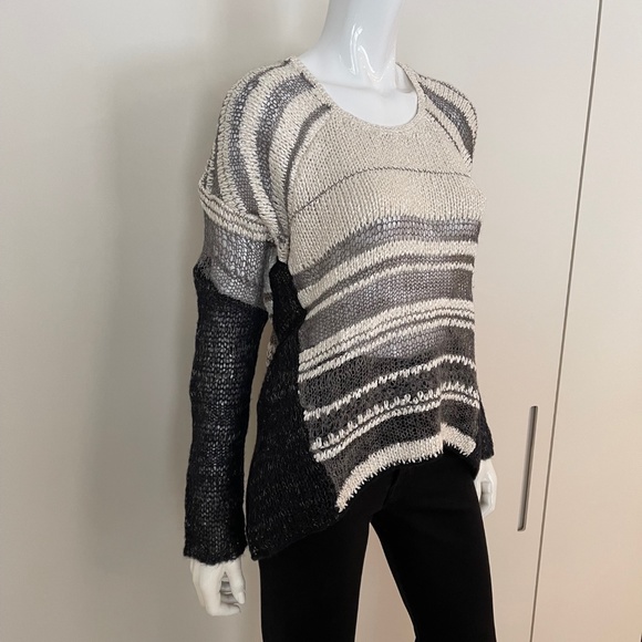 HELMET LANG Knitted Silk and Alpaca-Blend Sweater - Picture 6 of 11